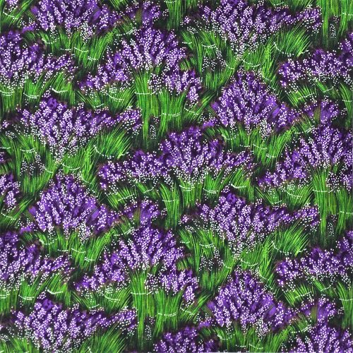 levendula - landscapes & florals - lavender in lilac - designer pamutvászon méteráru
