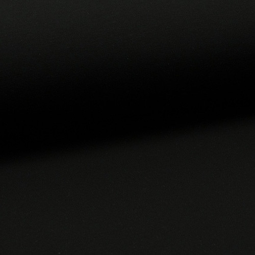 black - elasztikus pamut fésült futter méteráru